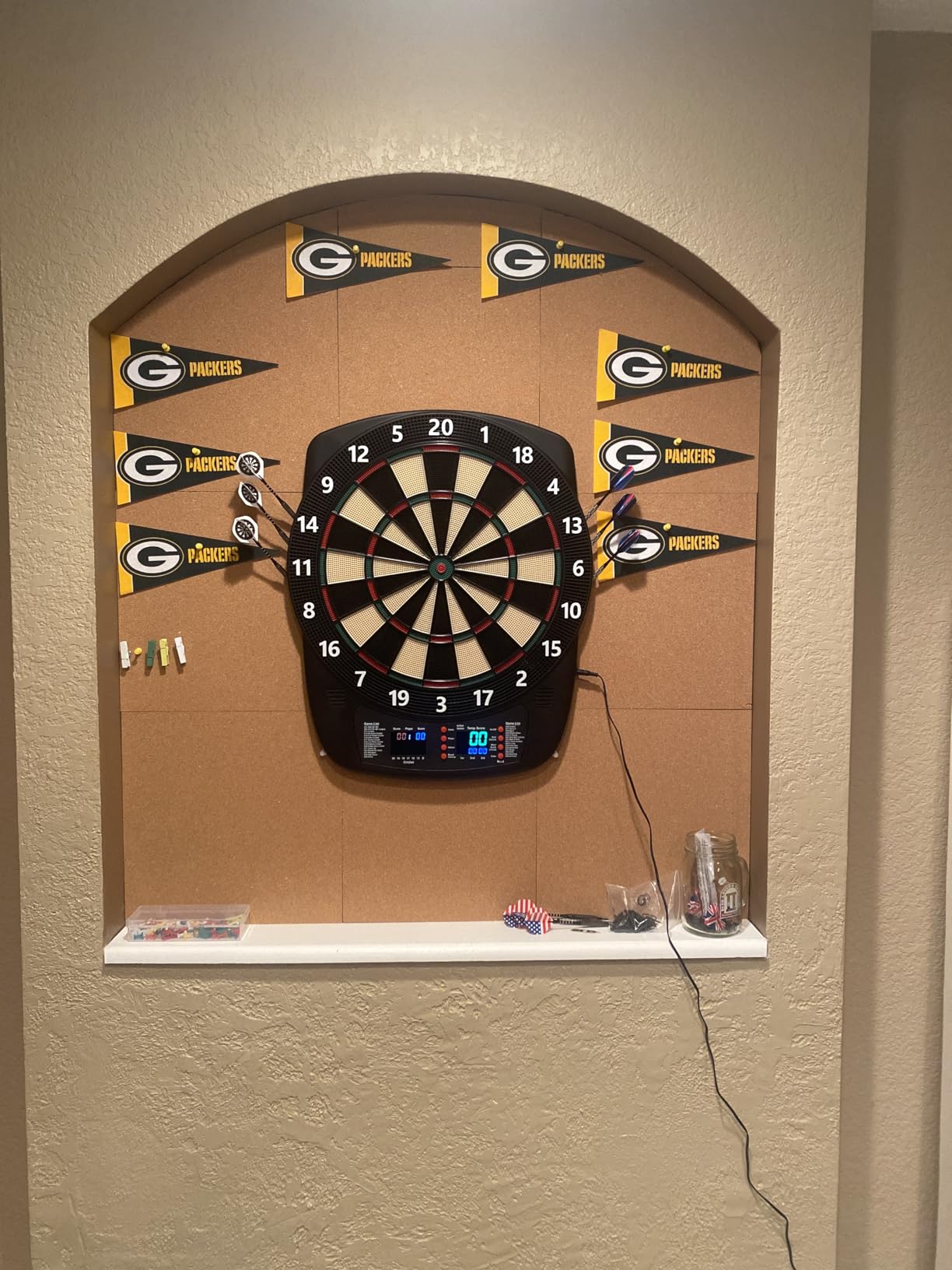 Electronic Dart Board, Soft Tip Dartboard Set 40 Games, 427 Variants Digital Electric Dart Boards with Colorful LED customer photo 1