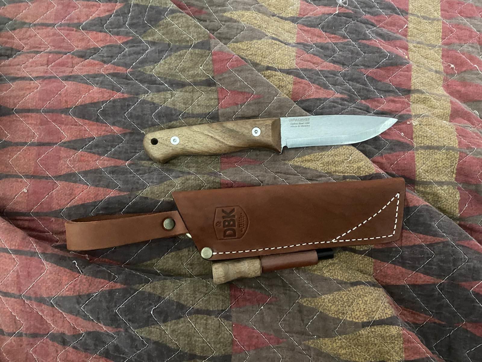BPSKNIVES Bushmate 2.0 Designed by DBK - Bushcraft Knife - Fixed-Blade Carbon Steel Knife with Leather Sheath & Firestarter customer photo 1