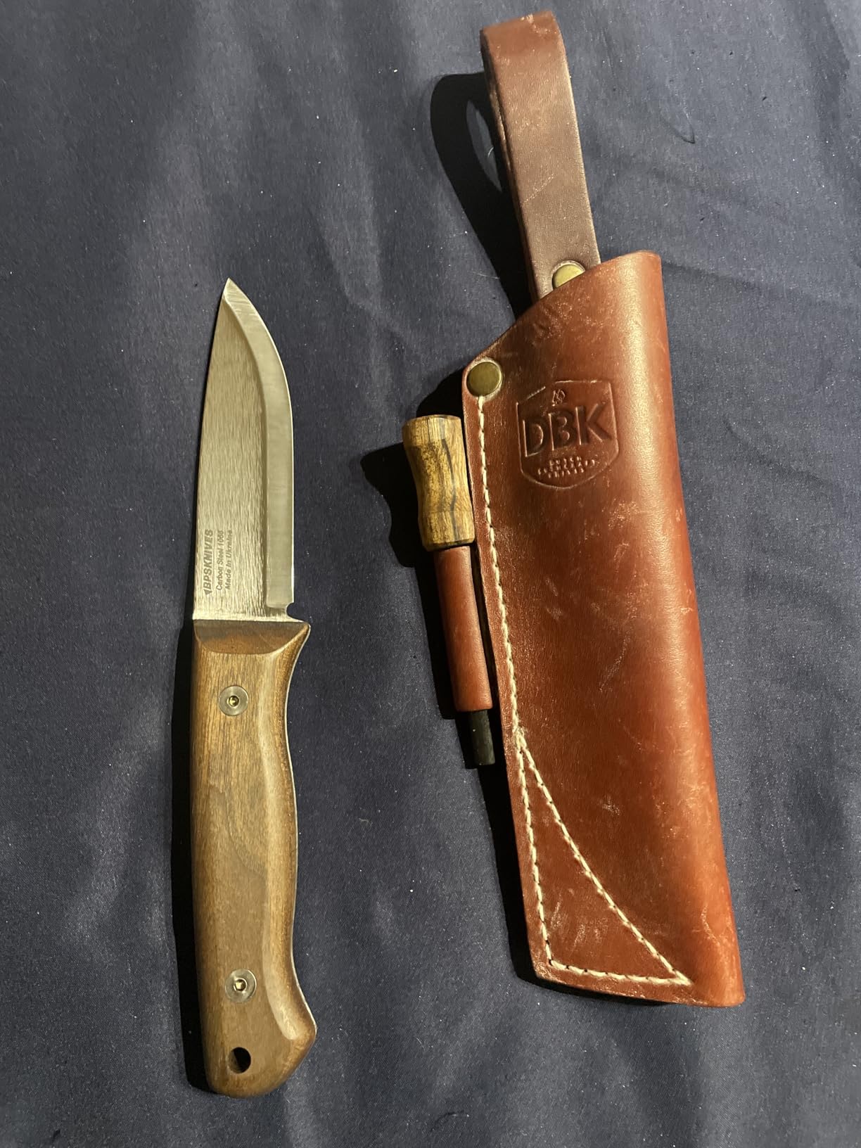 BPSKNIVES Bushmate 2.0 Designed by DBK - Bushcraft Knife - Fixed-Blade Carbon Steel Knife with Leather Sheath & Firestarter customer photo 2