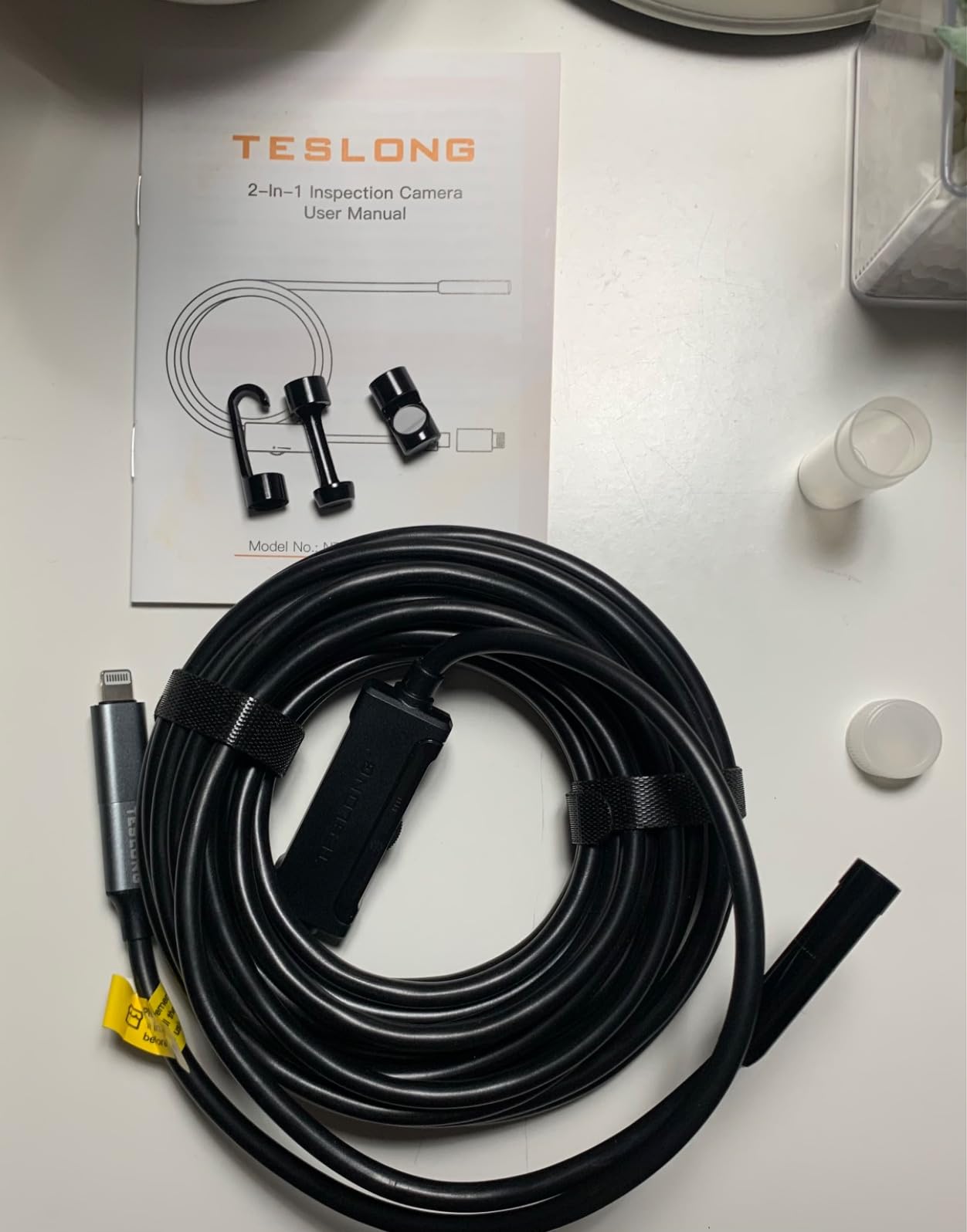 Teslong 50FT USB-C Borescope Camera with Light, Only Compatible with iPhone 15/16/17 Android Phones, 50 ft Flexible Waterproof Endoscope for DIY Pipe Inspection with Drain Snake customer photo 2