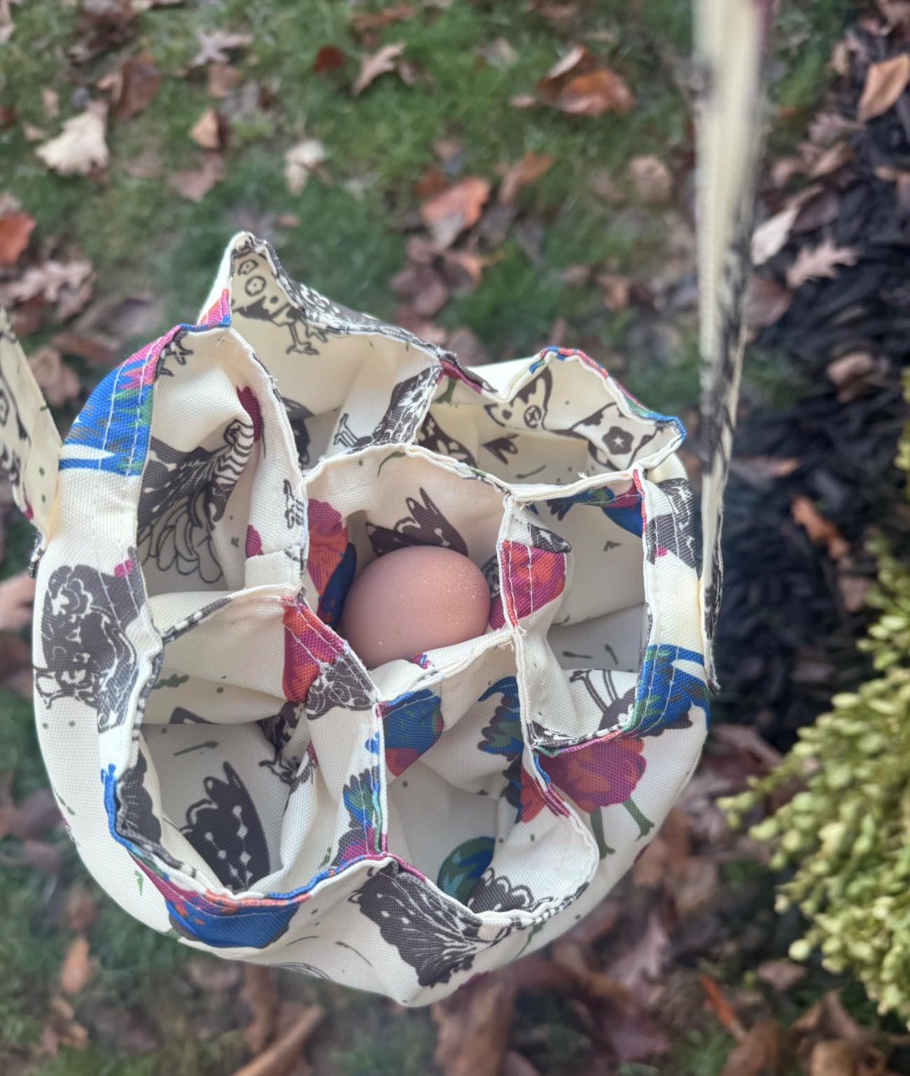 Egg Bags Hossmily Egg Basket Mini Egg Collecting Basket Egg Gathering Basket with 7 Pouches for Farmhouse Chicken Hen Duck Goose Housewife Garden Transporting Storage- 1 Pack customer photo 2