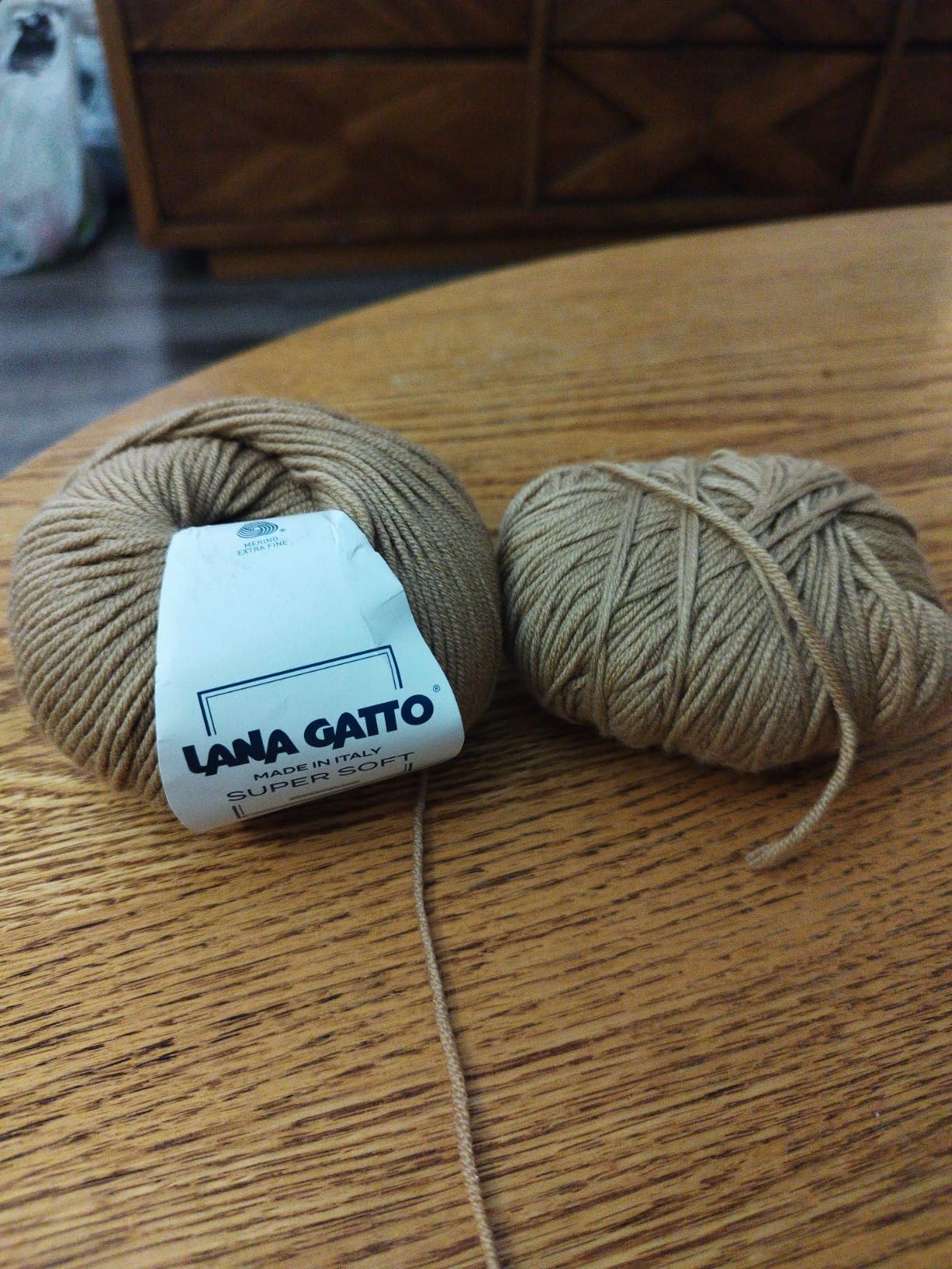 100% Merino Wool Yarn - Extrafine Super Soft Yarn for Knitting, Made in Italy by Lana Gatto, Super Soft Line, Cream-13701, 2-Pack (1.8 oz. / 137 yds Each) customer photo 2