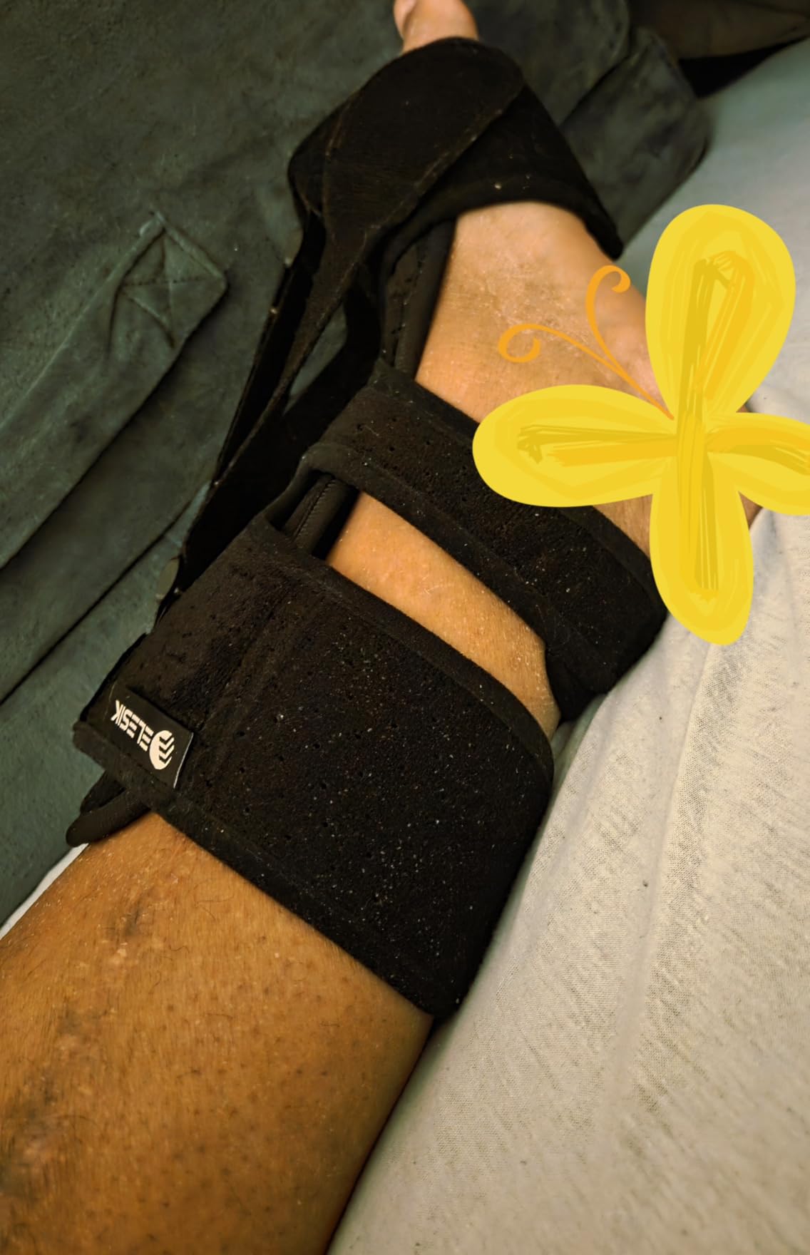 Plantar Fasciitis Night Splint and Brace, Upgraded Planters Facetious Relief, Foot Drop and Achilles Tendonitis Relief Brace. Night Splint for Plantar Fasciitis Women and Men, Black customer photo 1