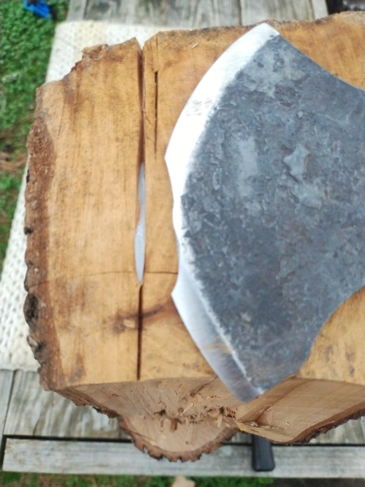 BeaverCraft Bushcraft Hatchet with Sheath for Camping AX3 - Small Wood Carving Axe - Forged Axes for Chopping - Forest Backpacking Hatchet with Wooden Handle - Firewood Splitting Axe customer photo 2