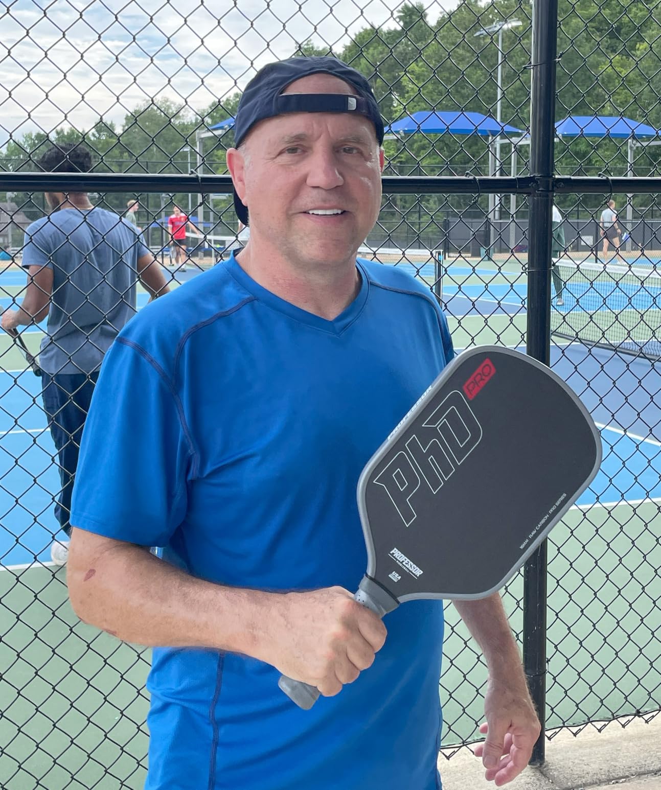 Professor PhD Raw Carbon Fiber Premium Pickleball Paddle Racket - USA Pickleball Approved - Honeycomb Core - Power & Control customer photo 1