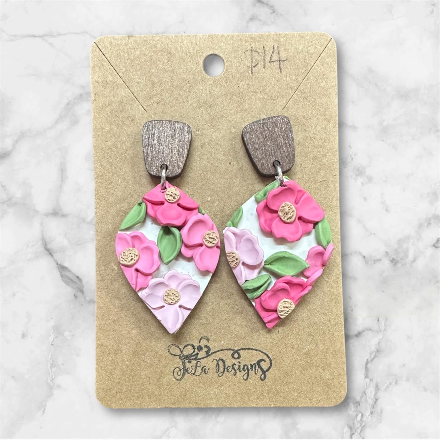 KEOKER Clay Cutters, Organic Polymer Clay Cutters for Earrings Making, 20 Shapes Floral Polymer Clay Cutters, Studs Clay Cutters for Polymer Clay Jewelry (A+B) customer photo 2