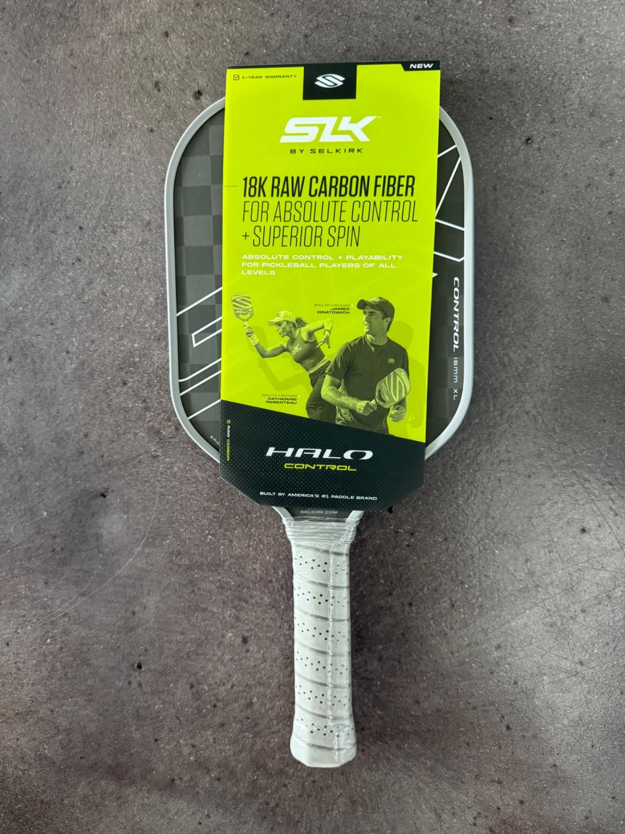 Selkirk Sport SLK Halo Raw Carbon Fiber Pickleball Paddle | 18k Ultraweave Control | T700 Raw Carbon Fiber | Designed in USA customer photo 2