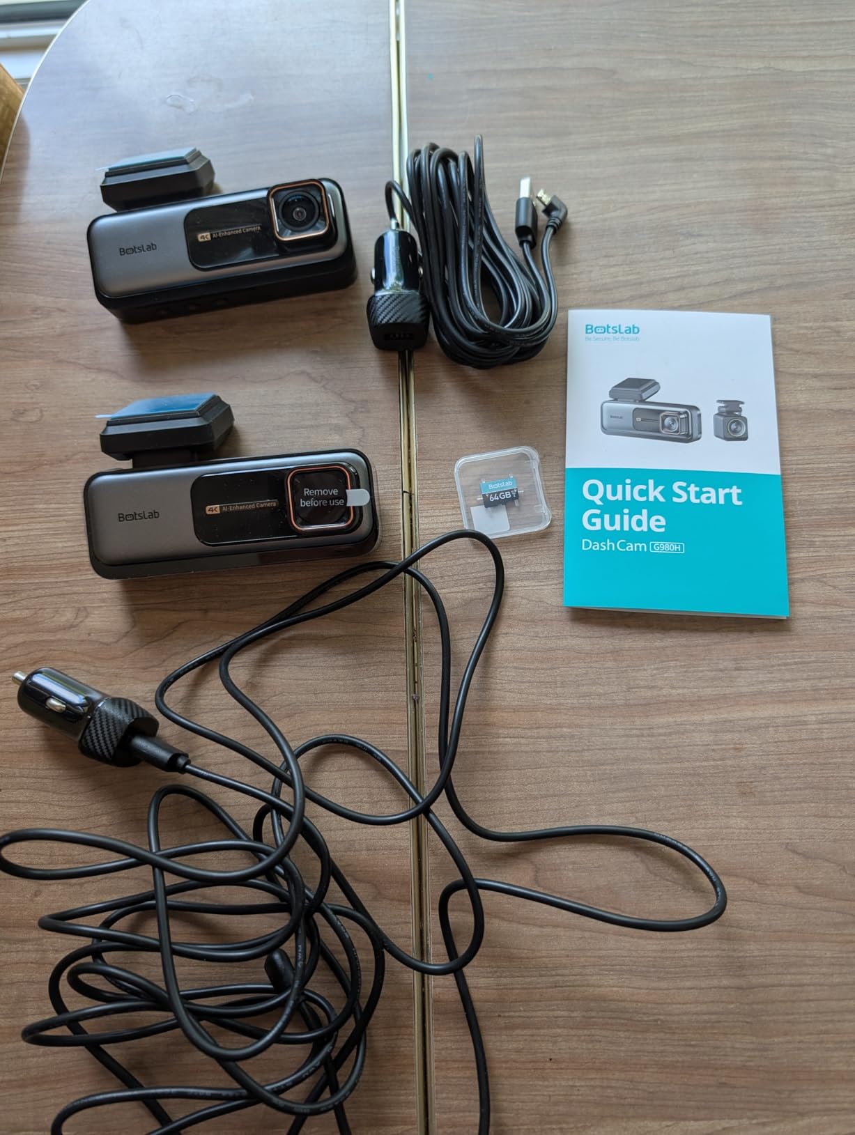 BOTSLAB 4K Dash Cam Front and Rear, 170° Ultra Wide 4K+2K Dashcam with ADAS, Night Vision, 24/7 Parking Mode, IMX415 STARVIS Sensor, WDR, 5.8GHz WiFi, Built-in GPS, Loop Recording (No SD Card) customer photo 1