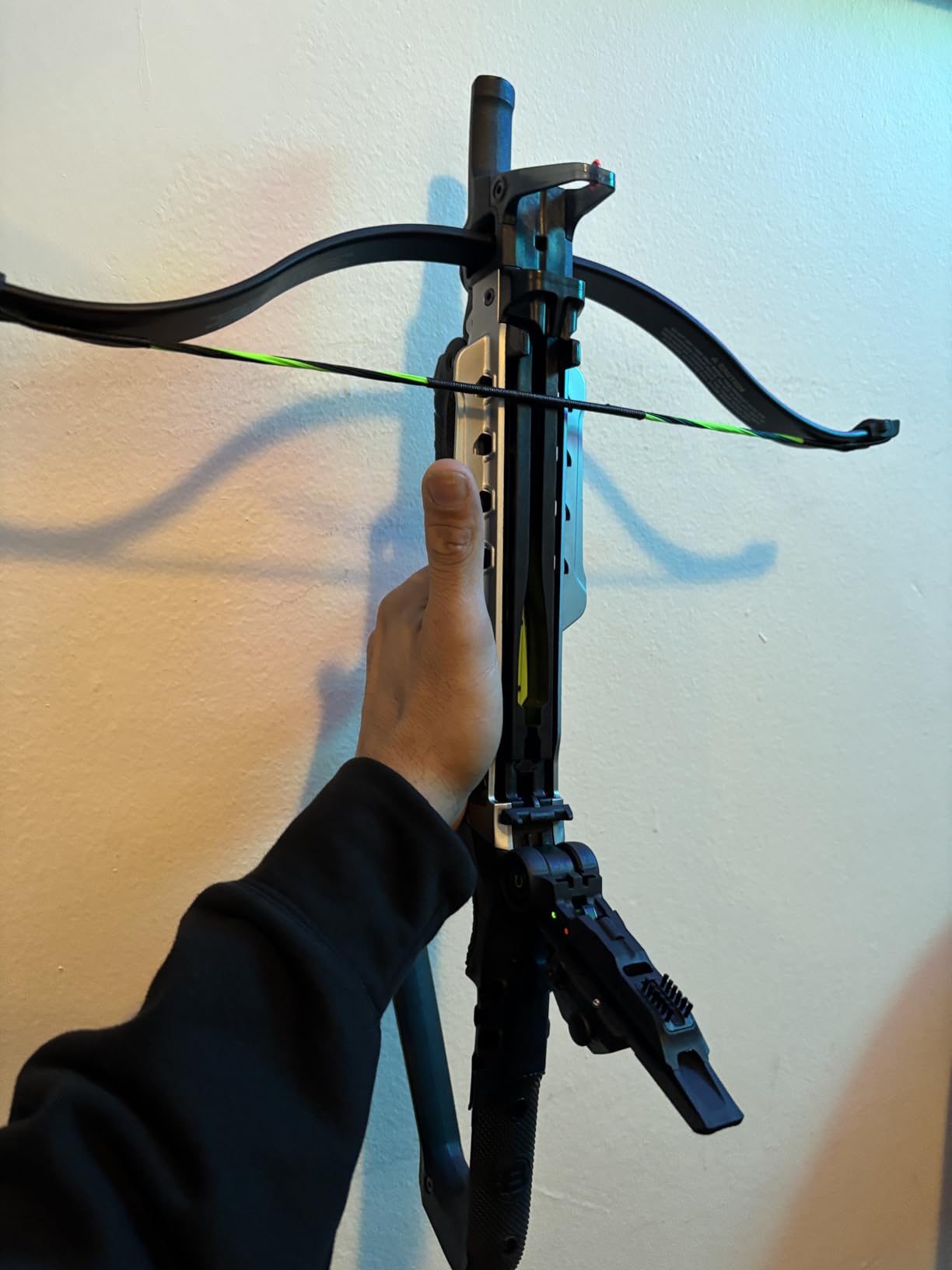 Barnett Demun Tri-Strike Mini Crossbow - Compact Break Action Pistol Crossbow, 3-Shot Magazine, Flip Down Foregrip, Precision Sights - 180fps, 7in Bolts, 5 Bolts Included customer photo 2