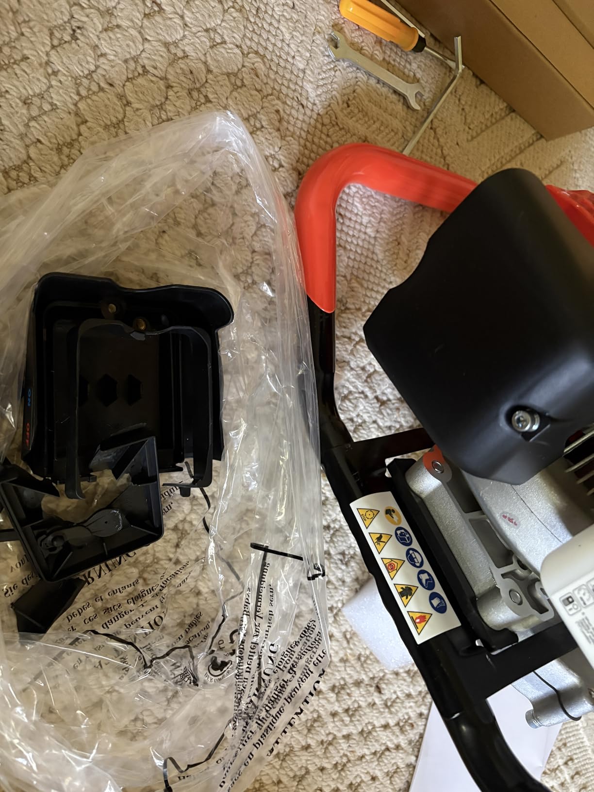 72CC Newly Upgraded Post Hole Digger Gas Powered, 2 Stroke Auger Post Hole Digger with 2 Drill Bits (6