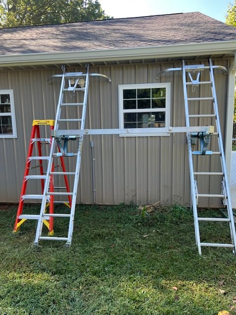 Ladder Jacks 2 Pack for Metaltech Scaffolding Platform, Two-Rung Short Body Extension Ladder Jack for Working Stage, 2024 Upgrading Design & Strengthen Stability (1 Pair) customer photo 2