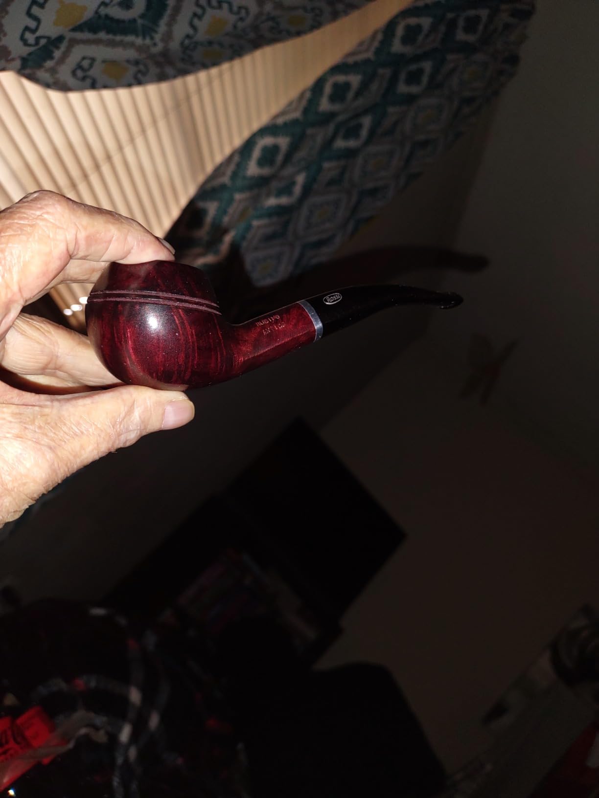 Rossi Rubino Antico by Savinelli - Handmade Wood Briar Pipe, Deep Red, Hand Brushed, Polished Finish, 6mm customer photo 2