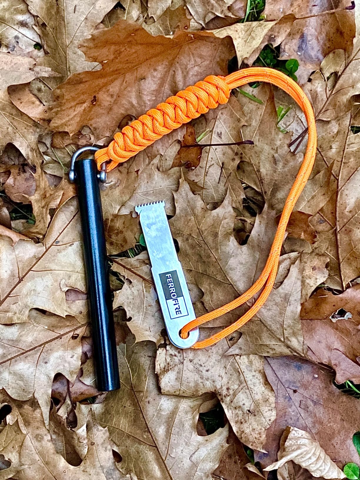 FS125 Heavy-Duty Plus Fire Starter - 1/2 Inch Thick x 5 Inch Long Ferrocerium Rod with Magnesium, Superb Carbon Alloy Steel Striker & 550 Paracord for Camping, Survival, Emergency Kits customer photo 1