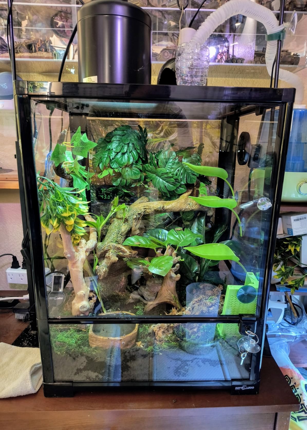 REPTI ZOO 30 Gallon Reptile Glass Terrarium, 18