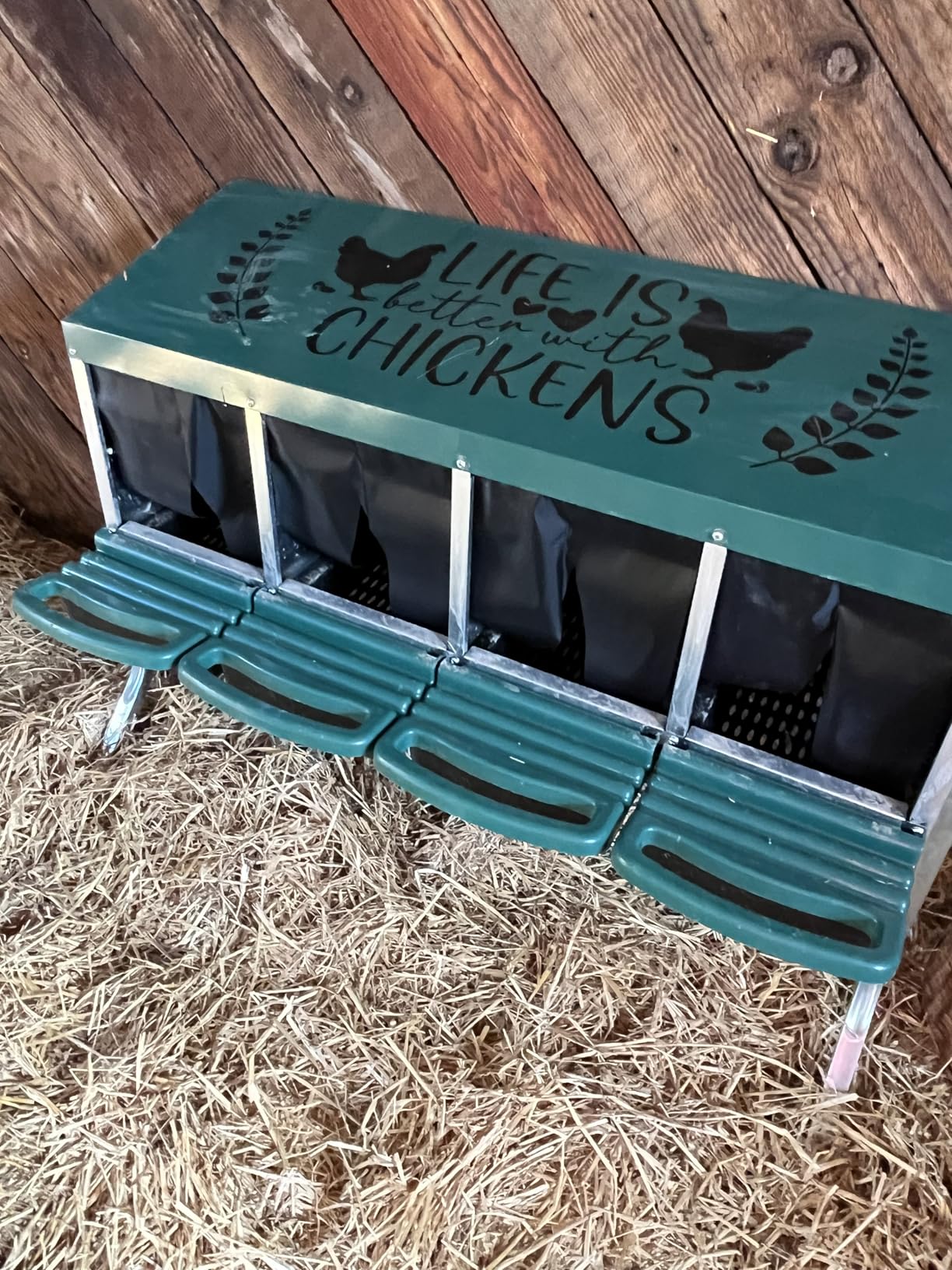 Chicken nest Box nest Door Curtain Home partition Curtain for Chickens Laying Eggs Wind, rain, Light, Prevent Other Chickens from Disturbing The self-Adhesive Hanging Curtain Cloth (Black) customer photo 1