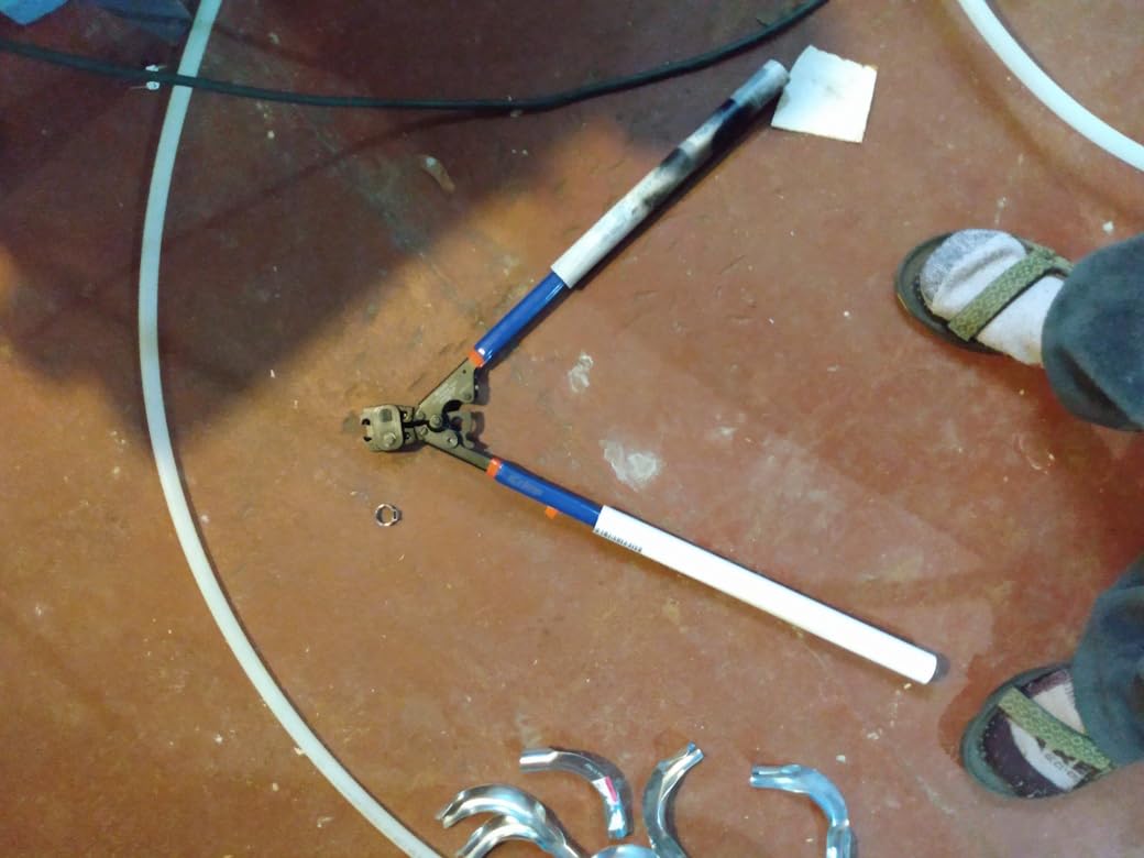 iCrimp Ratchet PEX Cinch Tool with Removing Function for 3/8-in, 1/2-in, 3/4-in, 1-in Stainless Steel Clamp, PEX Crimper with 20PCS 1/2-in, 10PCS 3/4-in PEX Clamps and Pipe Cutter - All in One customer photo 1