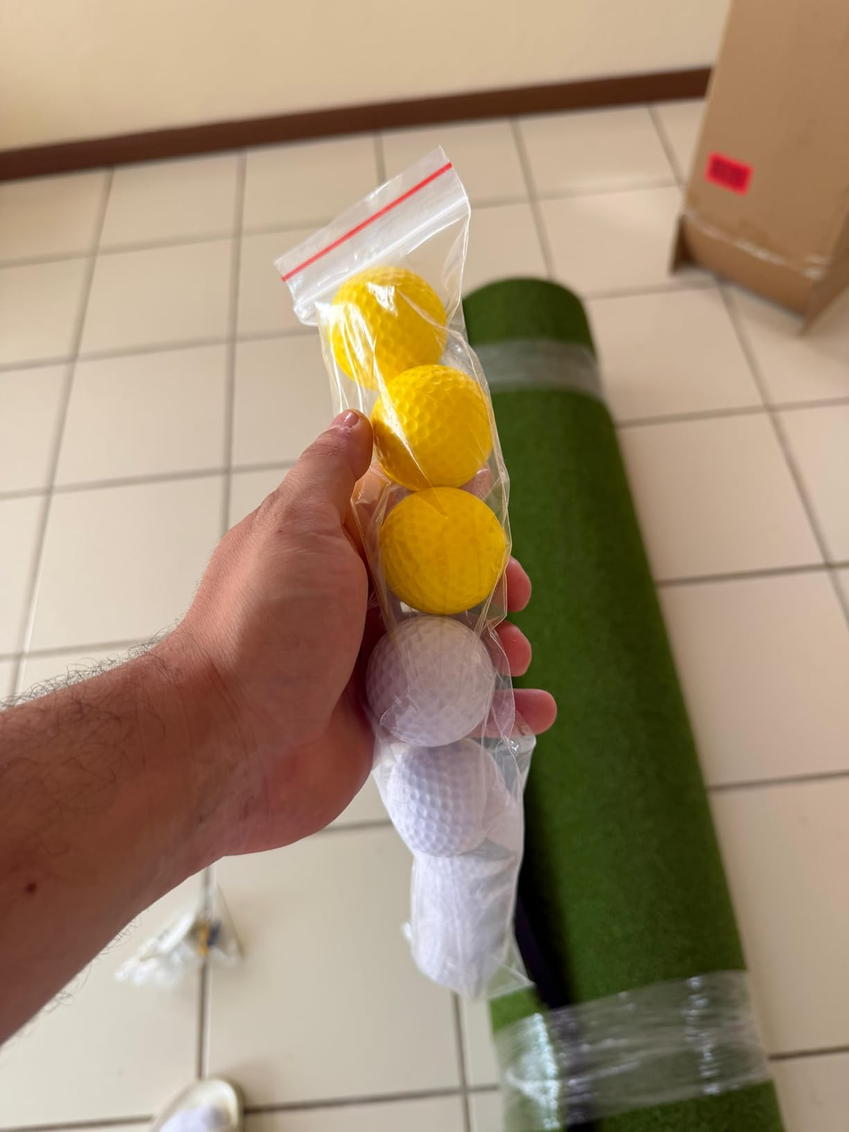 Bearwill Golf Mat 31mm, 5x4ft/5x5ft Elite Golf Hitting Mats for Practice Outdoor Indoor, High-Elasticity Artificial Turf Mat for Garage Simulator Chipping Driving Training customer photo 1