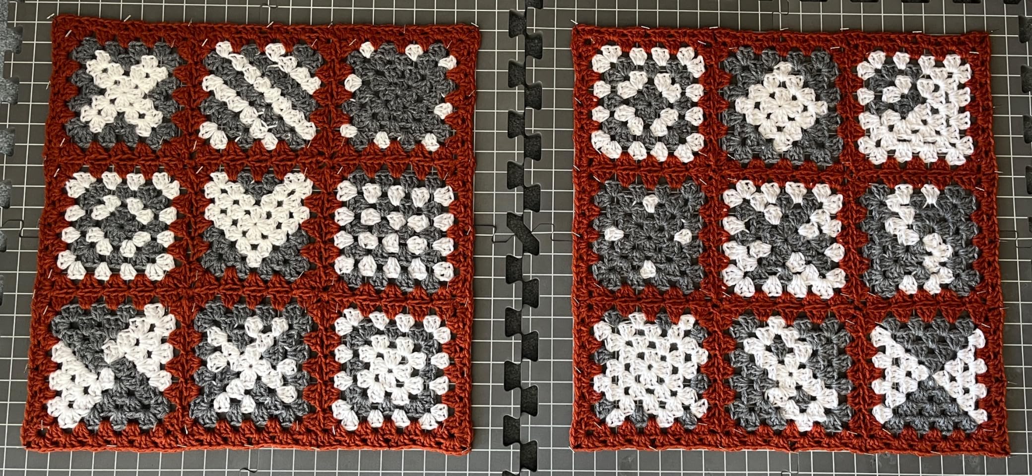 Unordinary Granny Crochet Blocking Board Set - 9 Extra Thick Interlocking Mats with Grid, 150 T-Pins, Felt Storage Bag and Cotton Pouch - Blocking Board for Knitting, Crochet & Other Craft Projects customer photo 1