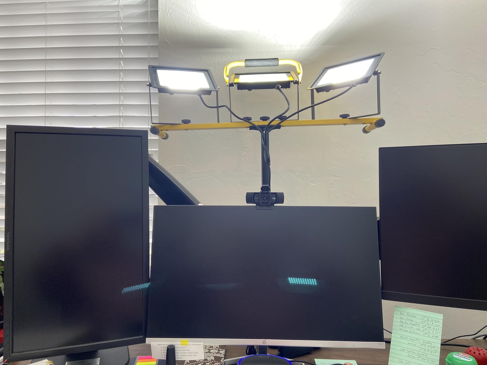 Upgraded LED Work Lights with Stand, 21000 Lumen 3-Head Adjustable Work Light, IP66 Waterproof Construction Tripod Light, Foldable & Portable Work Lights for Garage, Job Site, Outdoor Use customer photo 2