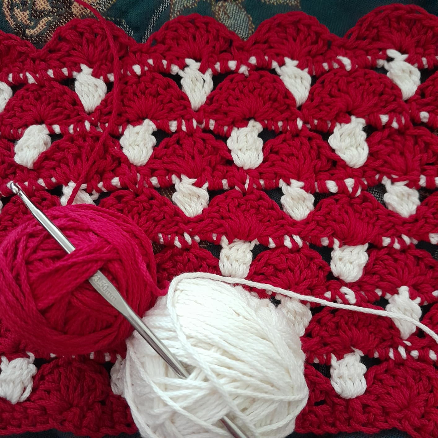Caron All Day Cotton - 3 Pack of 173 Yards/3.52 oz Cream 100% Mercerized Cotton Yarn customer photo 1