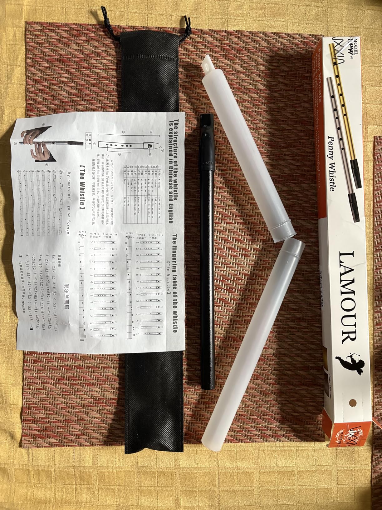 Irish Tin Whistle in C Key with Music Book & Bag, 6-Hole Traditional Penny Whistle Flute for Adults & Beginners, Brass Wind Instrument for Celtic Folk Music (Sliver) customer photo 2