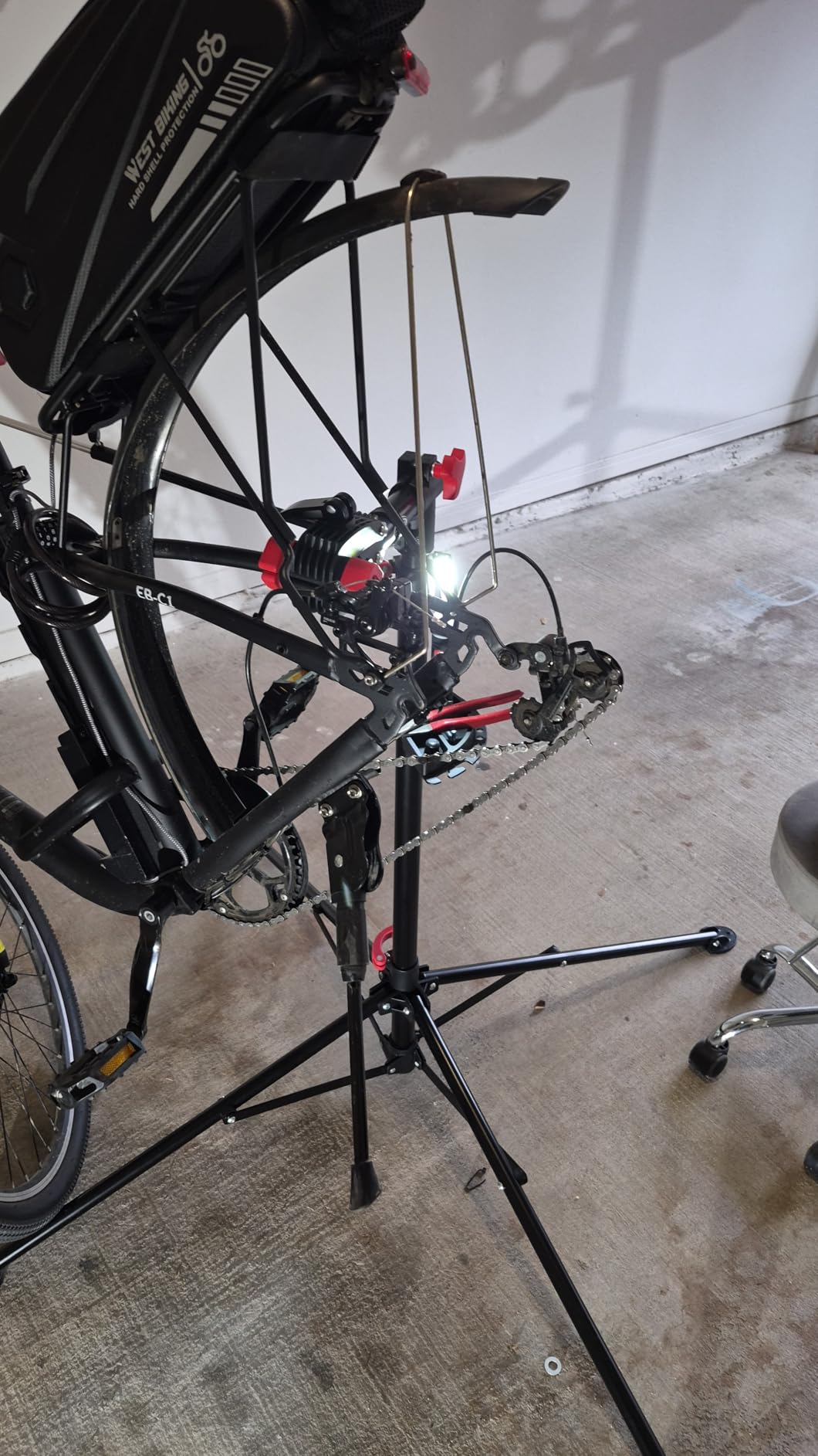 CXWXC Bike Repair Stand - Bike Stand For Maintenance Workstand - Ebike Repair Stand Shop Home Mechanics for E Bike, Mountain Bike and Road Bike customer photo 1