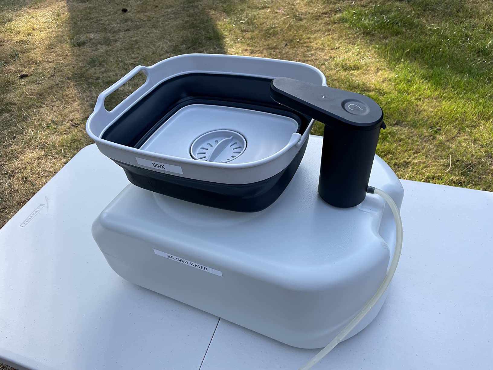 SereneLife 10 Gallon / 40L RV Water Tank - Camper Accessories Portable Container with Level Indicator, Rotating Spout, Metal Handle & Heavy-Duty Wheels, Suitable for Freshwater or Sewage Storage customer photo 1