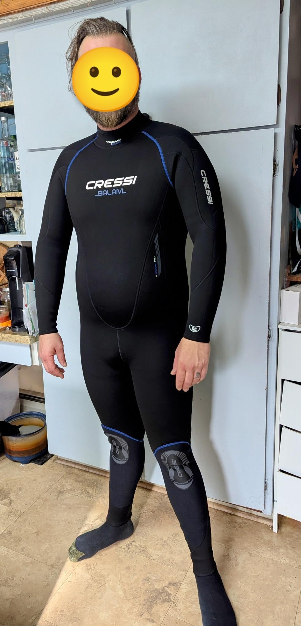 Cressi 2.5 mm Neoprene Wetsuit for Scuba Diving and Snorkeling in Temperate Waters - Balam Man - Designed in Italy customer photo 1