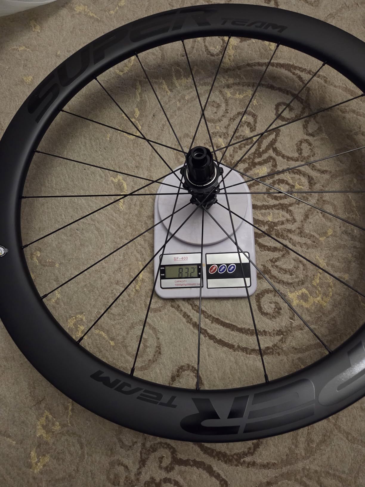 SUPERTEAM Carbon Disc Brake Road Bike Wheelset 28mm Tubeless Wheels 50mm Rim Depth customer photo 1