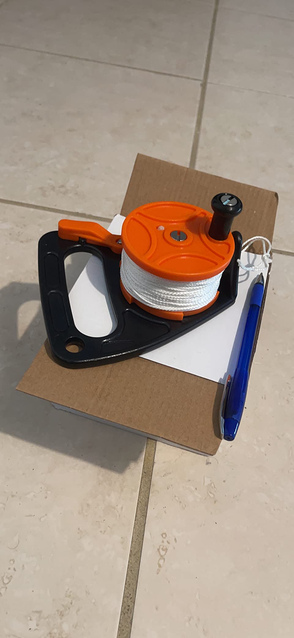 Compact 150ft Scuba Dive Reel Kayak Anchor with Thumb Stopper for Safety Underwater Diving Snorkeling customer photo 2
