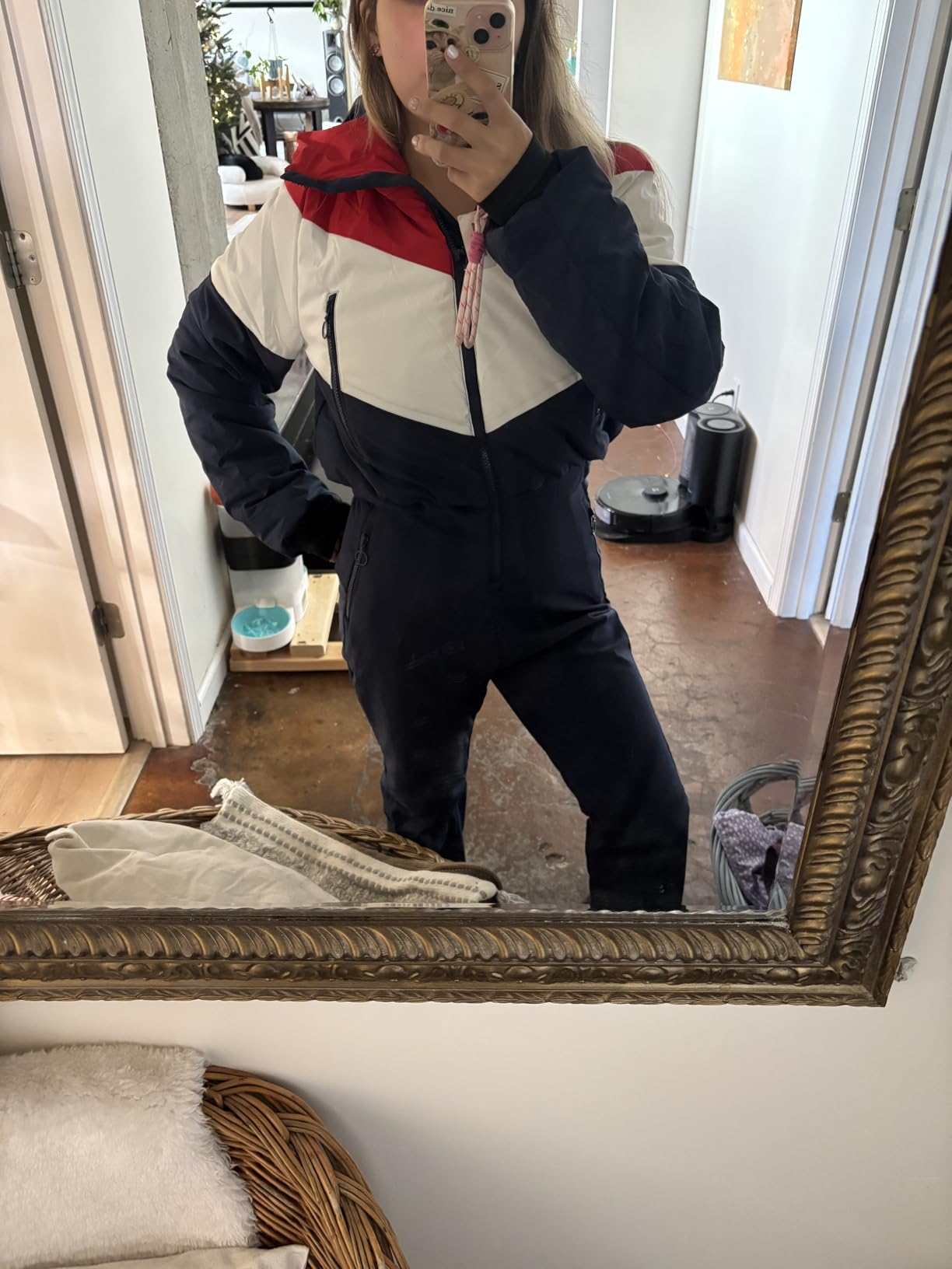 Womens One Piece Ski Suit Warm Waterproof Snowsuits Winter Snow Jumpsuits Outdoor Sports Outerwear customer photo 2