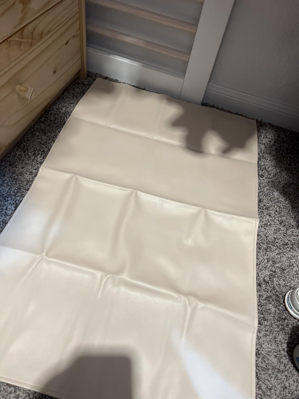 Konssy Faux Leather Baby Changing Mat, Waterproof, Wipeable & Portable Diaper Changing Pad for Travel or Home, Fits Perfectly in Diaper Bag, 30 x 17 inches (Brown,Beige) customer photo 2