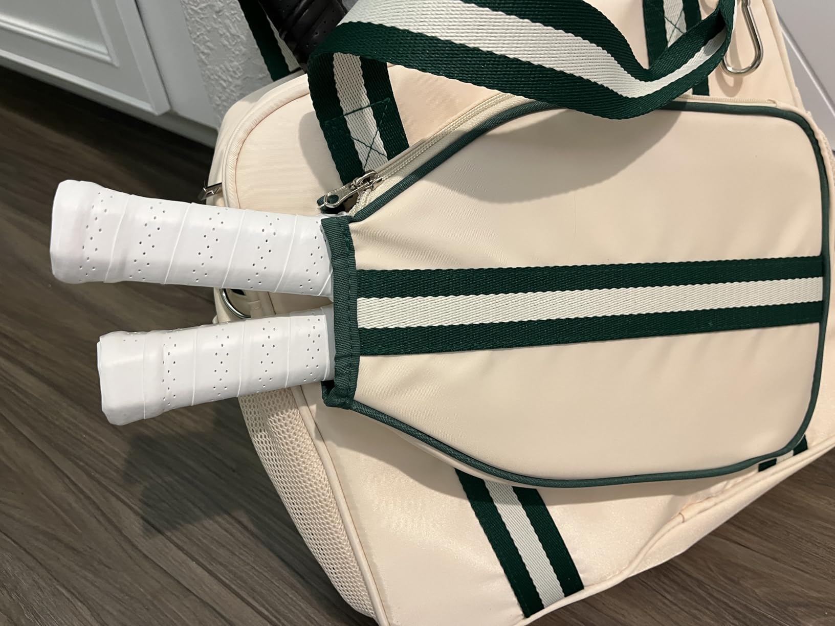 Pickleball Tote Bag for Women Men with Paddle Cover Pocket External Ball Bag and Adjustable Shoulder Strap Fence Hook customer photo 2