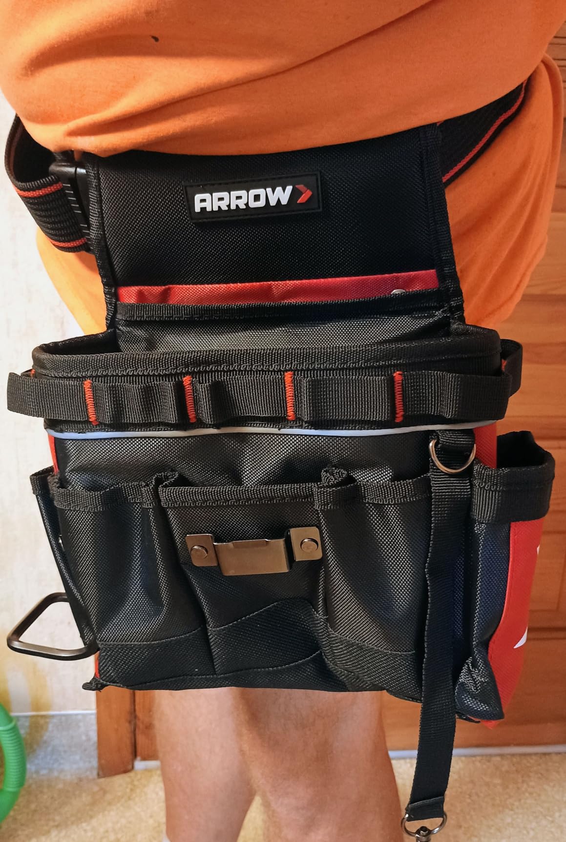 ARROW Tool Belt Heavy-Duty, Electrician Tool Pouch with 10 Pockets, 840D Oxford Fabric, Utility Belt with Hammer Holder, Adjustable Tool Belts for Men Women Electrician Carpenter, Construction customer photo 2