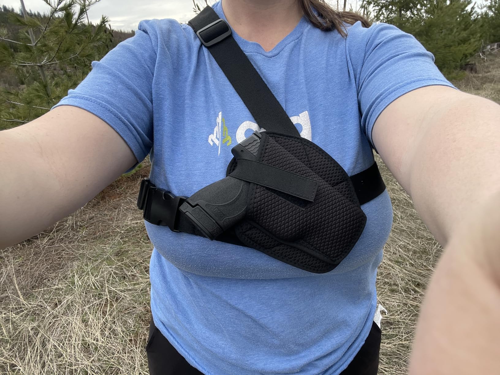 Universal Chest Holster for Pistols, Shoulder Holster for Hiking, Camping, Hunting customer photo 1