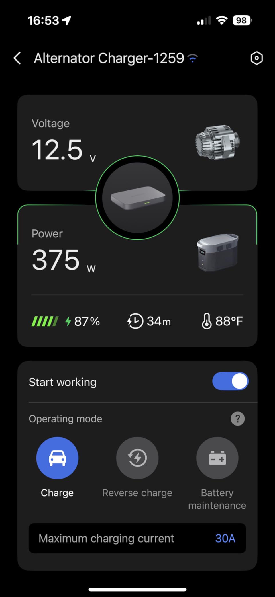 EF ECOFLOW 800W Alternator Charger, 3-in-1 Fast DC-DC Charger for Portable Power Stations, Car Battery Charger & Jump Starter 8X Faster Than Cigarette Chargers, Charges 1kWh in 1.3 hr customer photo 2