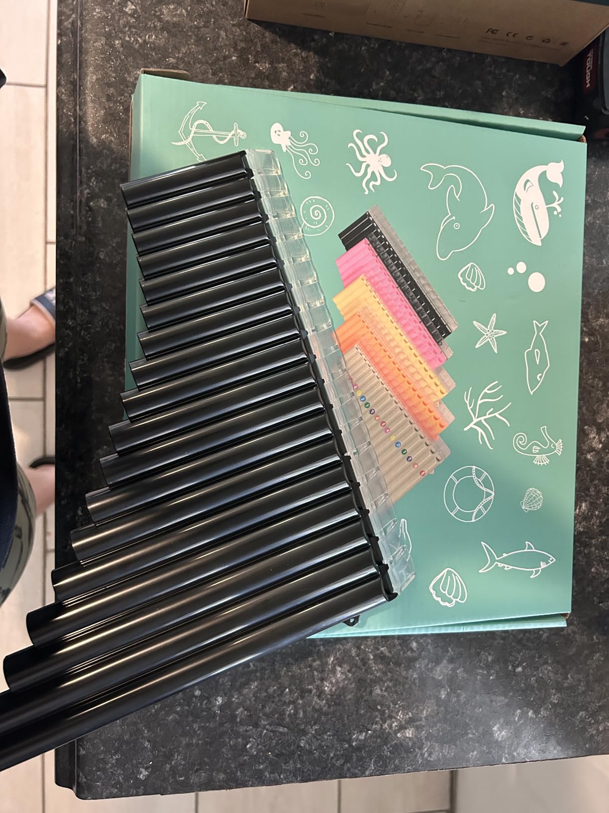 18 Pipes Pan Flute C Key - Instrument Design for Easy Play, Perfect for Students and Learning-Beginner-Friendly (Black) customer photo 1