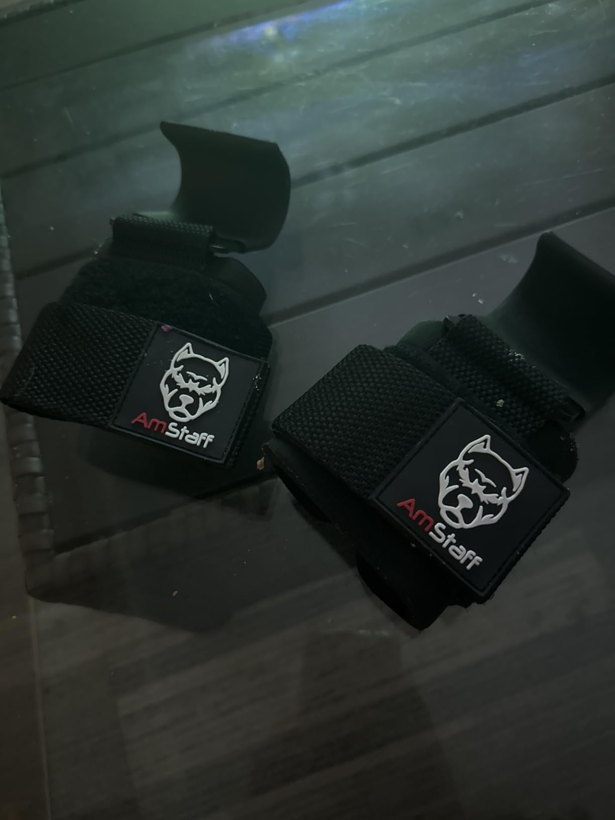 AmStaff Fitness Weight Lifting Hooks (Pair) - Gym Wrist Straps with Steel Hooks for Weightlifting, Pull-Ups, Deadlifts, Strength Training, and Fitness Workouts - Adjustable Neoprene Wrist Support customer photo 1