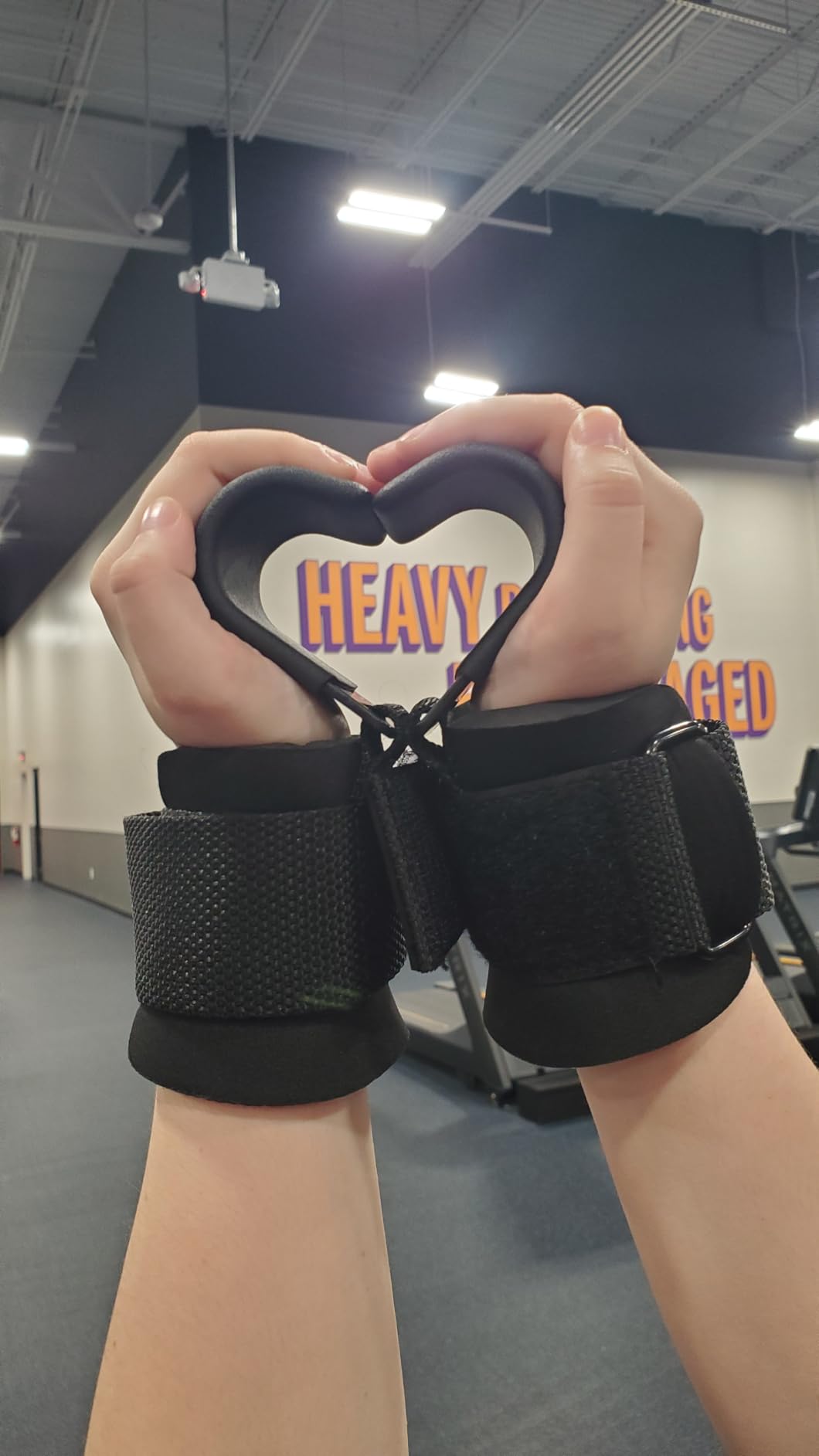 AmStaff Fitness Weight Lifting Hooks (Pair) - Gym Wrist Straps with Steel Hooks for Weightlifting, Pull-Ups, Deadlifts, Strength Training, and Fitness Workouts - Adjustable Neoprene Wrist Support customer photo 2