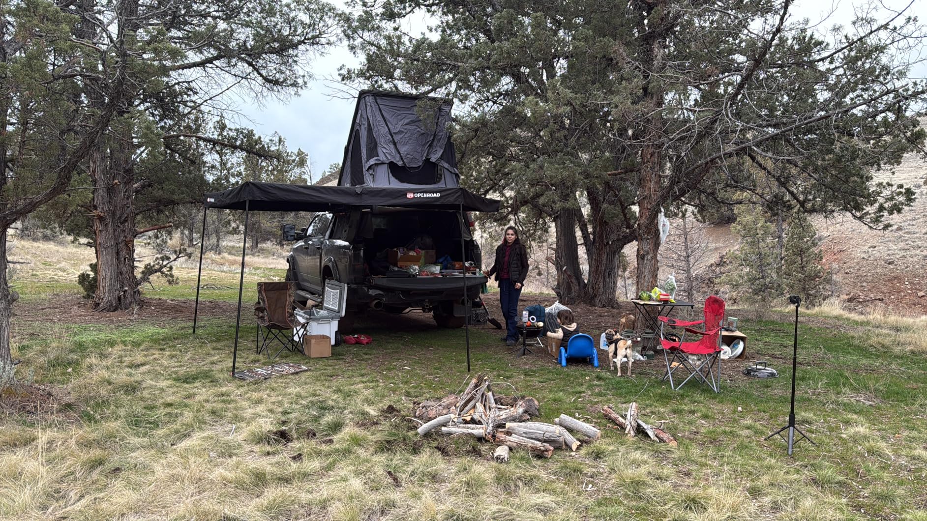 OPENROAD 270 Degree Awning Free Standing for Camping - Driver's Side - UV Protection, Waterproof, Durable Alloy Frame, 3 LED Lights, Quick & Easy Installation, Ideal for SUVs, Off-Road Vehicles, and More customer photo 2