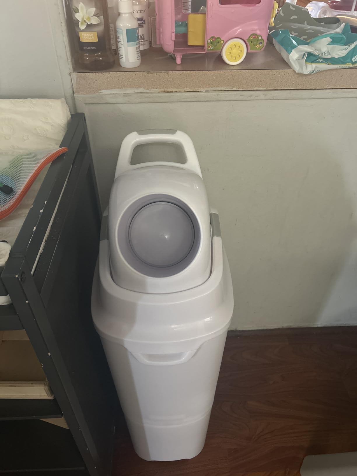 Foundations Tall Diaper Pail with Airtight Lid, Durable & Odorless Diaper Disposal, Large Capacity, Holds up to 60 Newborn Diapers, Refill with Any Bags, Baby Registry Gift - Sand customer photo 1