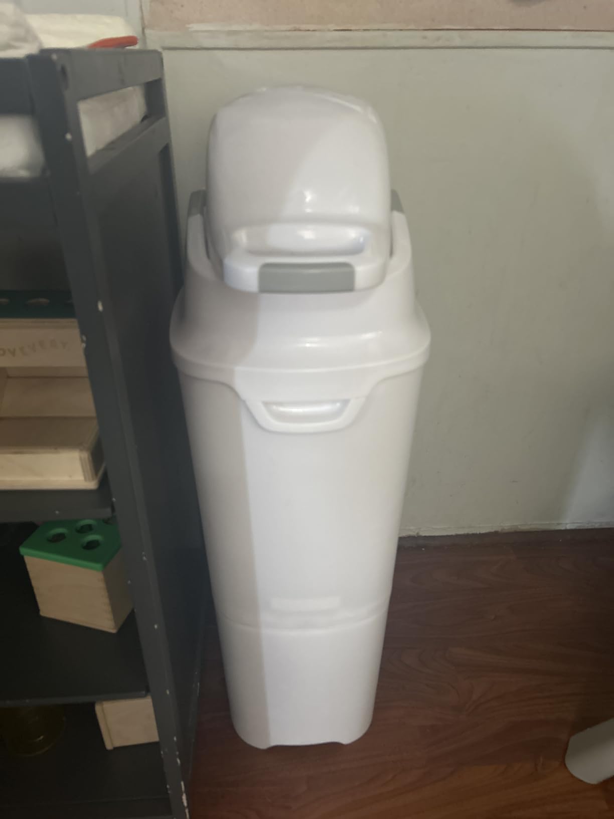 Foundations Tall Diaper Pail with Airtight Lid, Durable & Odorless Diaper Disposal, Large Capacity, Holds up to 60 Newborn Diapers, Refill with Any Bags, Baby Registry Gift - Sand customer photo 2