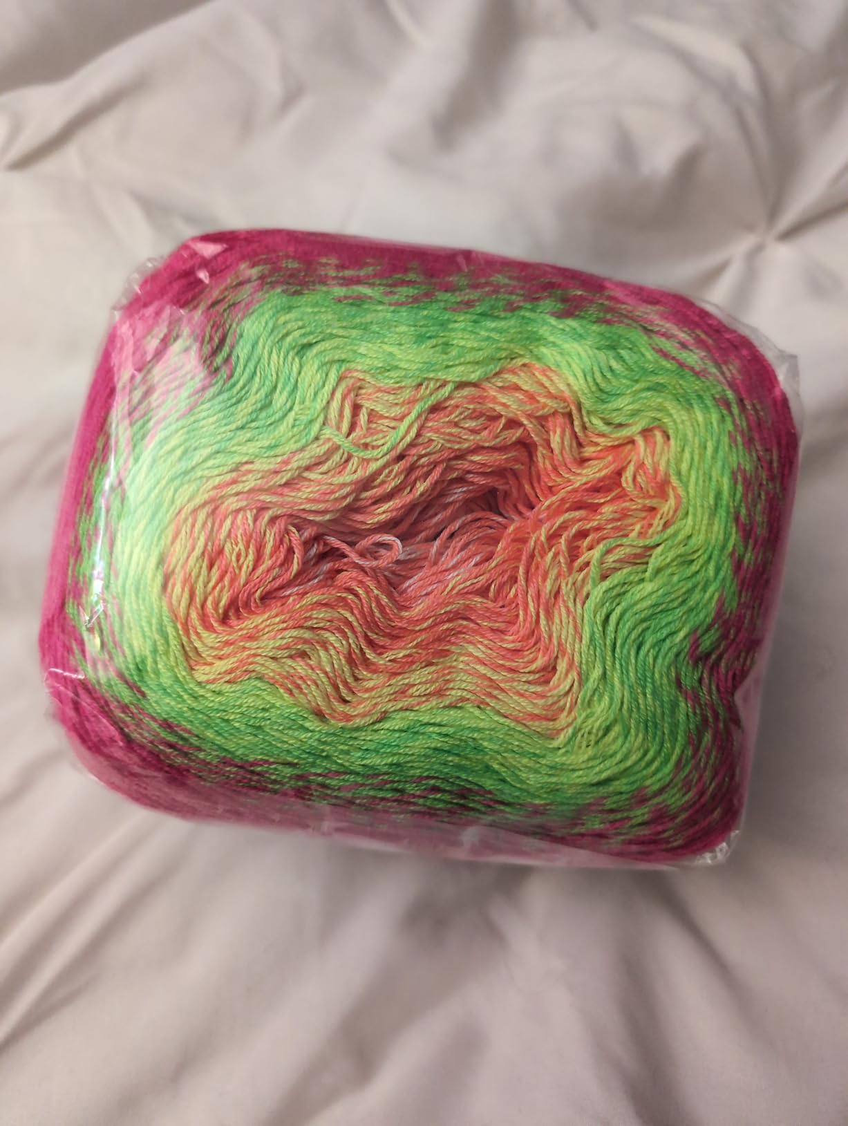 YarnArt Flowers Vivid Gradient Yarn - 55% Cotton 45% Acrylic - Multicolor Ombre for Knitting & Crochet - Lightweight Fine, 250g (8.8 oz), 1094 yds - Rainbow Summer (505) customer photo 1