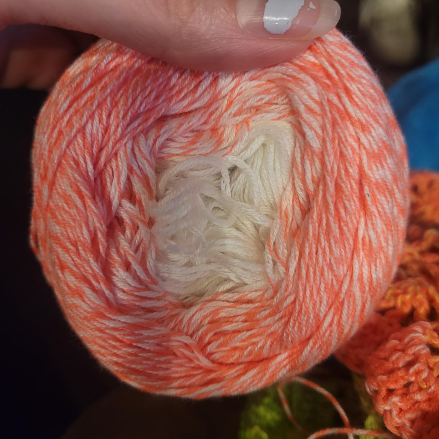 YarnArt Flowers Vivid Gradient Yarn - 55% Cotton 45% Acrylic - Multicolor Ombre for Knitting & Crochet - Lightweight Fine, 250g (8.8 oz), 1094 yds - Rainbow Summer (505) customer photo 2