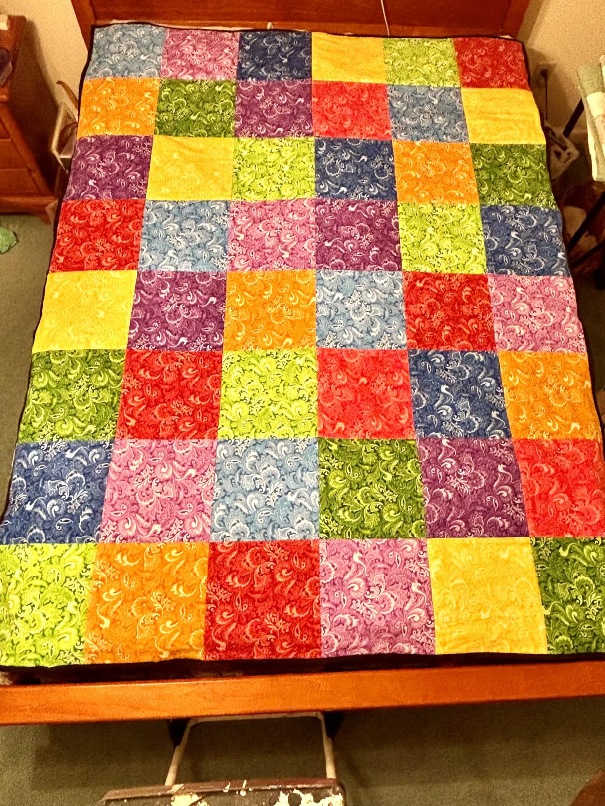 50pcs 5X 5 inches Multicolor Cotton Fabric Bundle Squares for Quilting Sewing, Precut Fabric Squares for Craft,Solid customer photo 1
