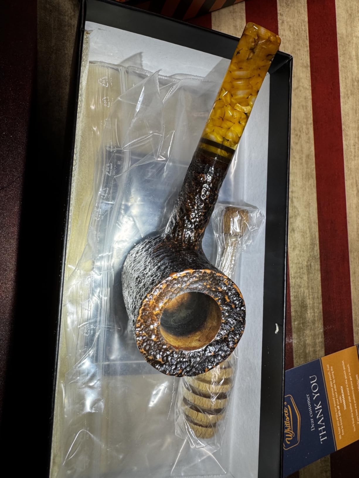 Savinelli Pipes Miele Collection - Honeycomb Pattern Hand Crafted Wood Briar Pipe, Made in Italy, 6mm customer photo 1