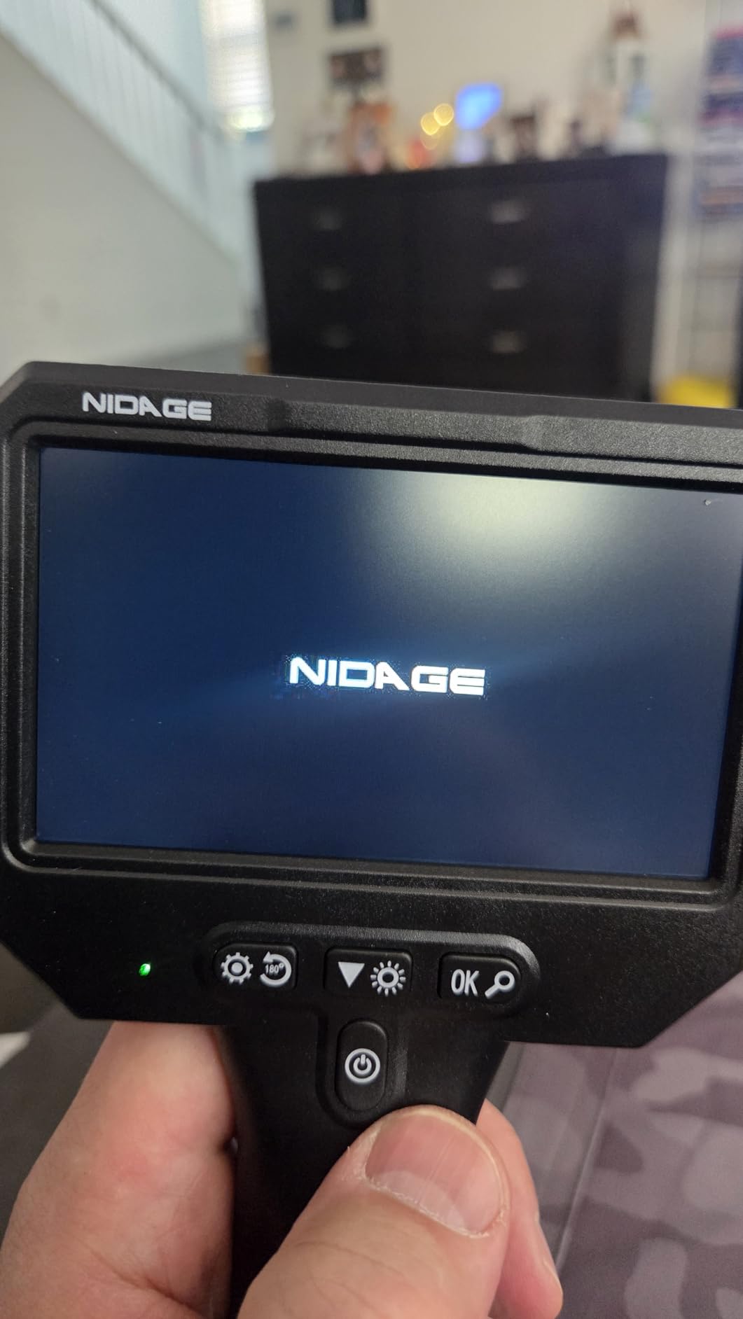 3.9mm Endoscope Camera with Light NIDAGE 1920P HD Industrial Borescope Inspection Camera with 4.3