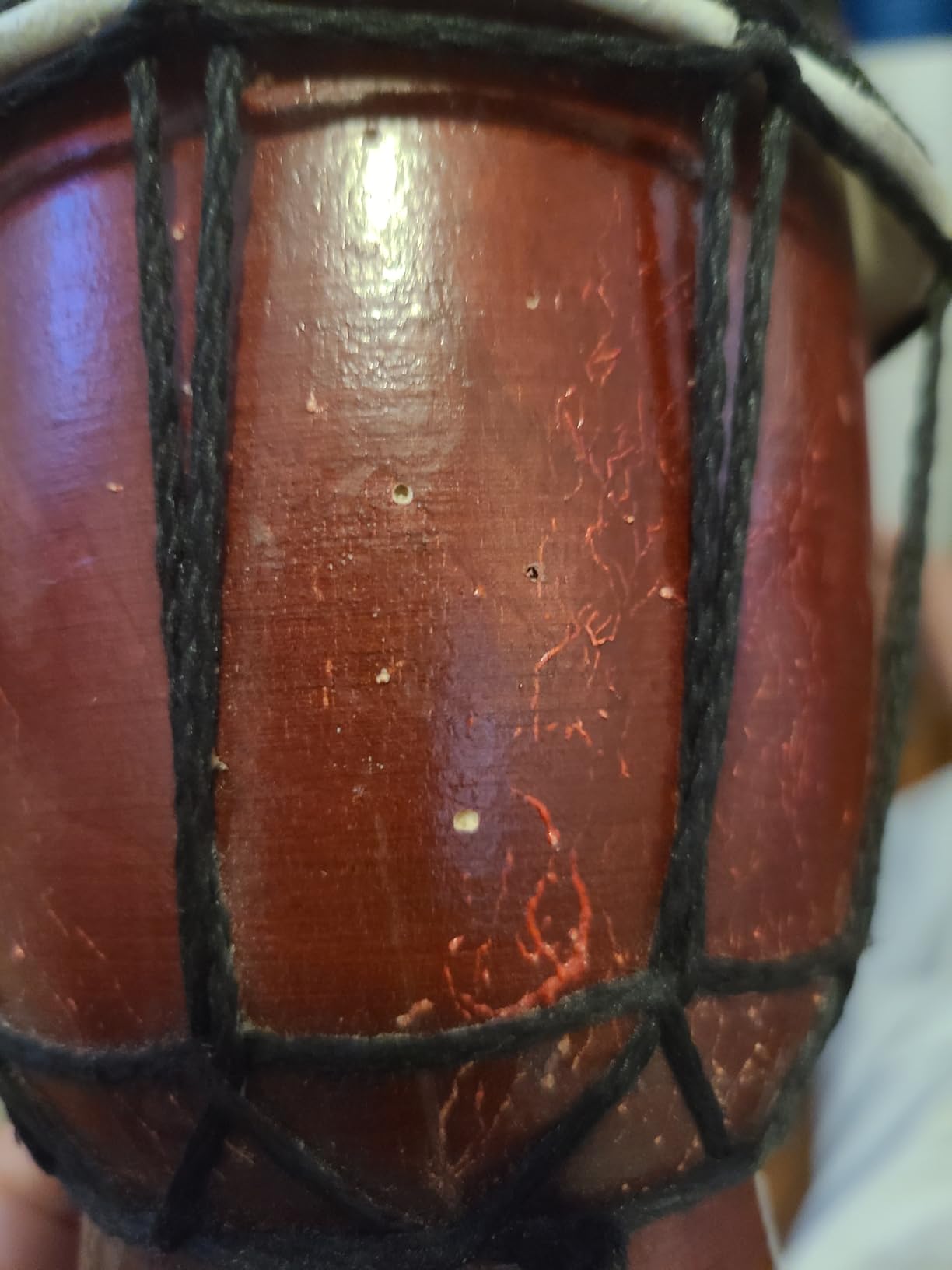 Wood Djembe Drum, 6.5'' x 12''Carved Mahogany African Drums with Goatskin Drumhead, West African Styled Professional Djembe Hand Drum Musical Instruments for Adults Beginners customer photo 2