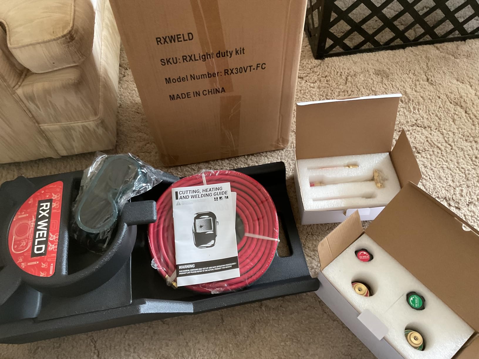 RX WELD Oxy-Fuel Welding and Cutting Torch Kit - Light Duty HVAC Brazing Set with Check Valves & Tote (Cylinders Not Included) customer photo 1