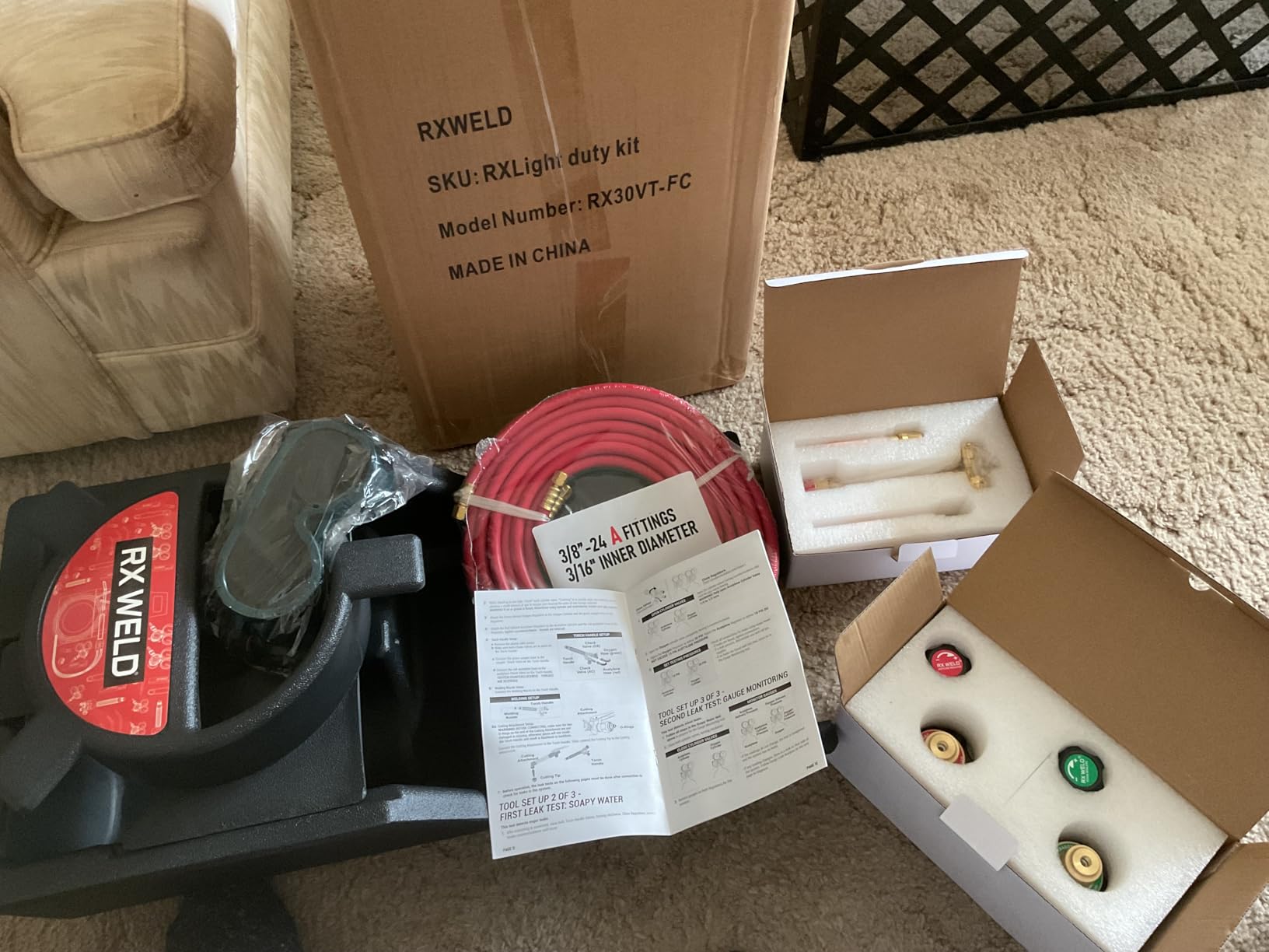 RX WELD Oxy-Fuel Welding and Cutting Torch Kit - Light Duty HVAC Brazing Set with Check Valves & Tote customer photo 1